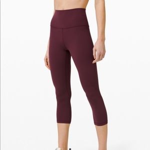 Lululemon Maroon Cropped Leggings